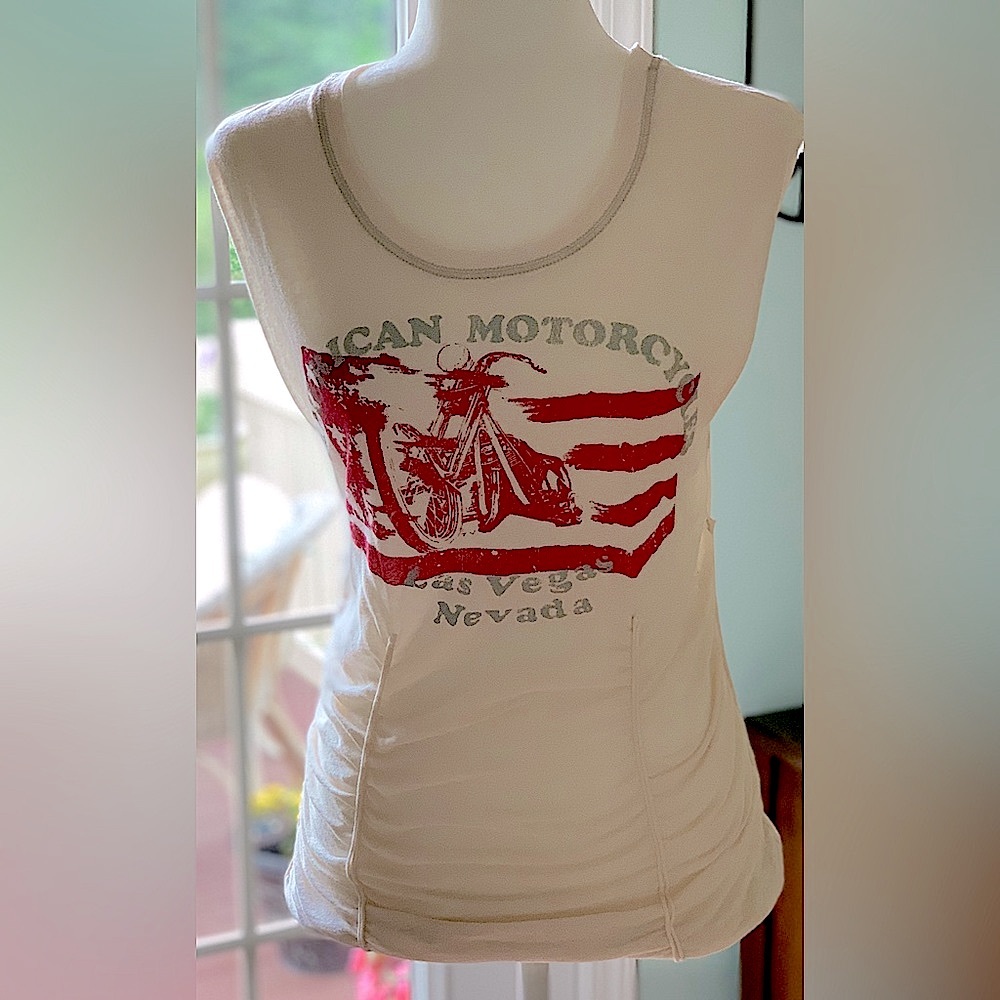 Free People American Motorcycle Las Vegas T-shirt. NWOT Size M